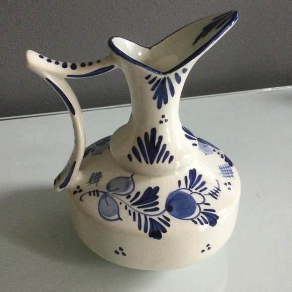 Delft Holland Pottery Small Pitcher or Vase - Picture 4 of 6